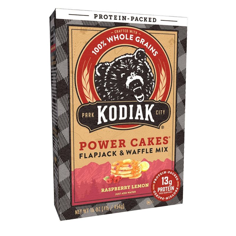 Kodiak Power Cakes Flapjack &#38; Waffle Mix Raspberry Lemon - 16oz, 4 of 9