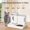 ZOMISIA Gravity Cat Feeder and Water Dispenser, 2 in 1 automatic pet feeder with 180 rotation, large capacity for small/medium dogs and cats - 3 of 4