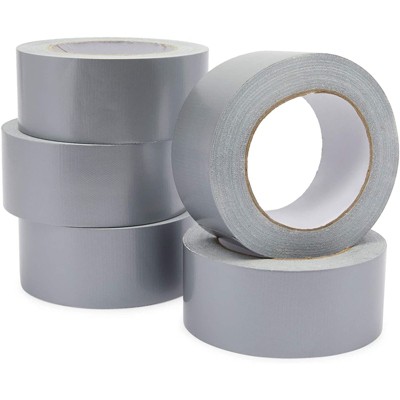 Stockroom Plus 5 Pack Heavy Duty Duct Tape, Waterproof, Silver Gray (2 in x 30 Yards)