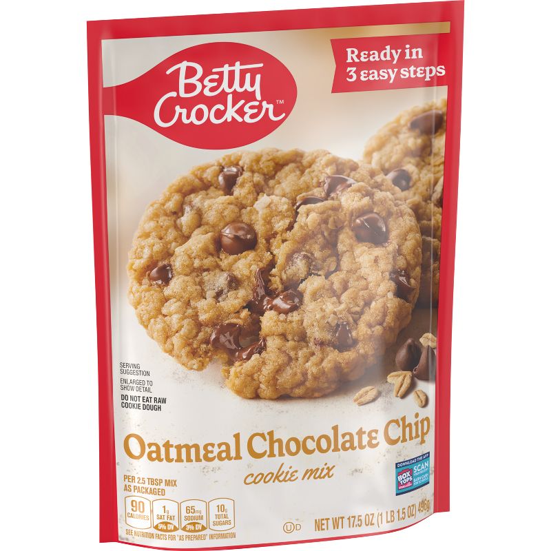 Betty Crocker Oatmeal Chocolate Chip Cookie Mix - 17.5oz, 1 of 14