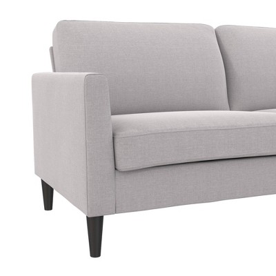Light Gray Linen 67'' Wood Frame Pillow-Top Arm Sofa