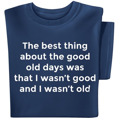 Collections Etc Funny Good Old Day Short Sleeve Graphic T-Shirt