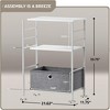 Sorbus 2 Drawers Table Nightstand - White - 2 of 4