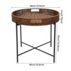 YIYIBYUS Foldable Braided Round Side Table, Coffee Table with Removable Tray, Imitation Rattan End Table - 4 of 4