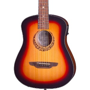 Luna Safari Tribal Travel Acoustic-Electric Left-Handed Guitar Tobacco Sunburst - 1 of 4