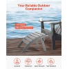 VEVOR Adirondack Ottoman, 21.5L x 18.9W x 14.8H Inch HDPE Plastic Folding Adirondack Ottoman, Weather-Resistant Foot Rest for Adirondack Chair, Gray - 3 of 4