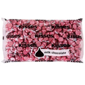 Pink Hershey's Kisses Candy - Milk Chocolates - 1 of 2