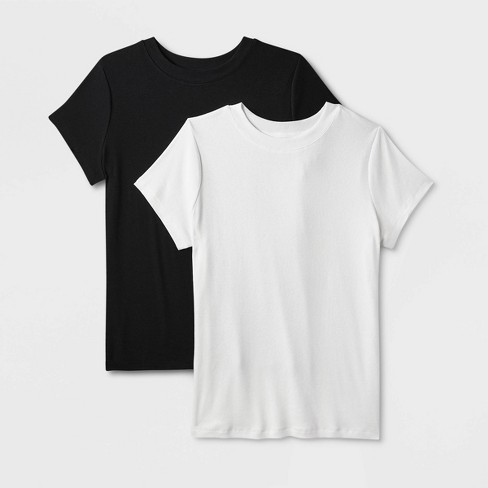 shirt white black