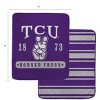 NCAA TCU Horned Frogs Varsity Plaque Double Sided Royal Plush Blanket: Sports Team Logo - 3 of 3