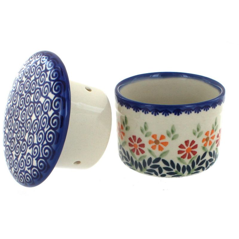 Blue Rose Polish Pottery M136 Manufaktura French Butter Dish, 2 of 4