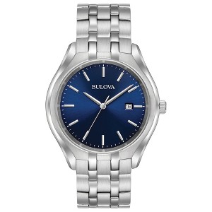 Bulova Men's Classic 3-Hand Date Quartz Watch, Stainless Steel 44mm - 1 of 2