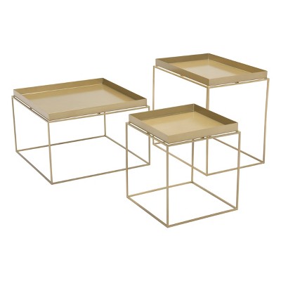 Modern Nesting Table Gold - ZM Home