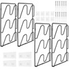 LunaLulinlk 4PCS Pot Lid Organizer Rack for Cabinet Door,3-Tier Pot Lids Holder,No Drilling, for Kitchen Storage,Classic Black - 3 of 4