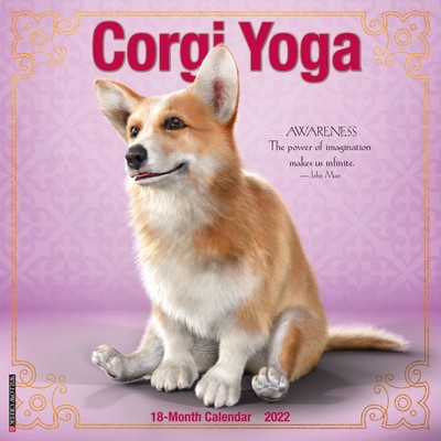 2022 Wall Calendar Corgi Yoga - Willow Creek Press