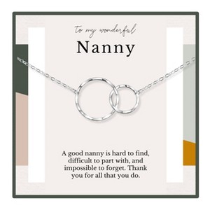 HOPE LOVE SHINE Thank You Nanny Necklace Gift – 2 Ring Necklace Nanny Caretaker Appreciation Jewelry for Women - 1 of 4