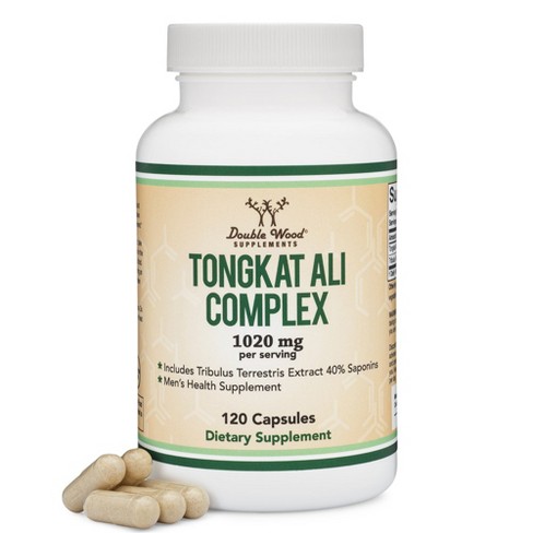 Tongkat Ali Extract - 120 x 500 mg capsules by Double Wood Supplements -  Male Health Support Supplement