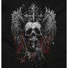Men's Edgy Dark Fallen Angel Skull Cross Graphic T Shirt Tees Brisco Brands - 2 of 4