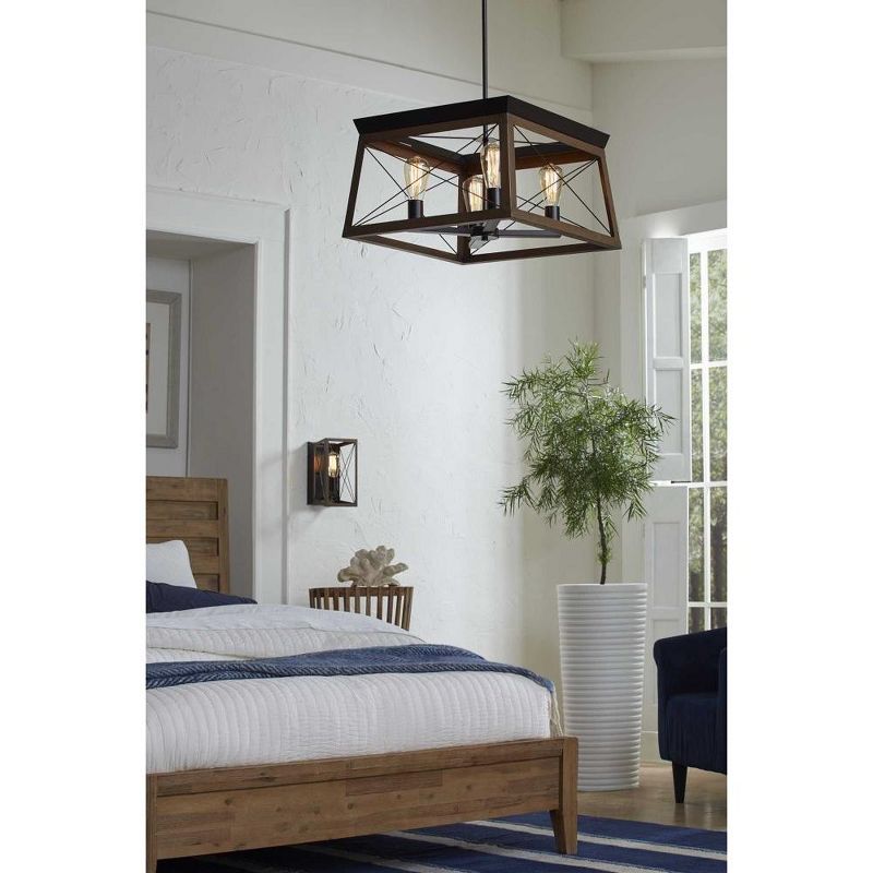 Progress Lighting, Briarwood, 1-Light Wall Sconce, Graphite, Faux Wood, Collection: Briarwood 1-Light Wall Sconce, 4 of 5