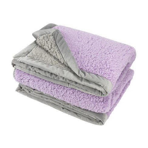 Catalonia Reversible Lavender Throw Blanket Super Soft Fluffy