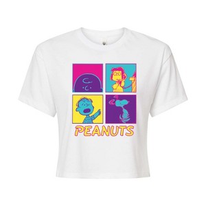 Women's - Peanuts - Pop Grid Cropped Graphic T-Shirt - 1 of 4