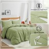 Peace Nest Linen Cotton Blend Duvet Cover Set, Durable, Breathable & Moisture-Wicking, 3 Piece Bedding Set with Pillow Shams - 2 of 4