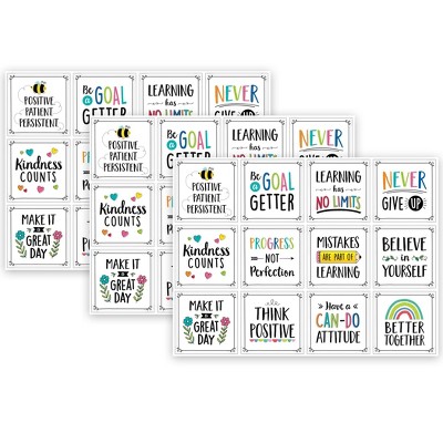 Creative Teaching Press® Positive Mindset 10" Designer Cut-Outs, 12 Per Pack, 3 Packs