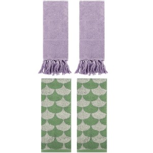 REGALWOVEN 4 Pcs Cotton Hand Towel for Bathroom - 1 of 4