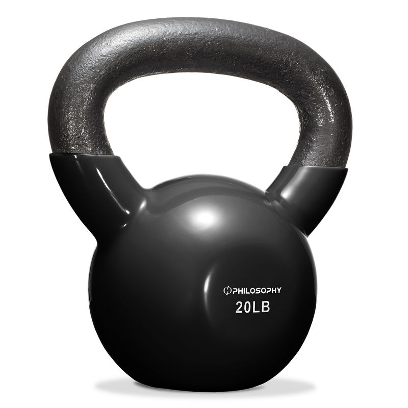 Philosophy Gym Vinyl Coated Cast Iron Kettlebell Weights - Black, 1 of 6