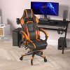 Flash Furniture X40 Gaming Chair Racing Computer Chair with Fully Reclining Back/Arms and Transparent Roller Wheels, Slide-Out Footrest - 3 of 4