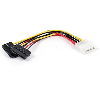 Monoprice DATA Cable - 0.50 Feet - SATA Serial ATA Splitter Power Cable (1x 5.25 to 2x 15-pin SATA Power Connector)