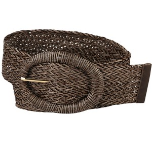Allegra K Women's Woven Decor Adjustable Wide Dress Waist Belts 58-84cm/22.83-33.07" - 1 of 4