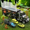 Skirfy Dinosaur Truck 34 in 1 Dinosaur Carrier Truck Toy with 12 Dinosaur Minifigures and 4 Cars, Dinosaur Park Toy Birthday Gift - 2 of 4