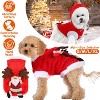 iMountek"Christmas Pet Costume Santa Outfit with Reindeer Antlers – Winter Clothes for Dogs & Cats XL"Red - 4 of 4
