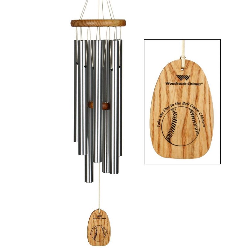 Woodstock Windchimes Take Me Out to the Ball Game Chime, Wind Chimes For Outside, Wind Chimes For Garden, Patio, and Outdoor Décor, 27"L, 4 of 10
