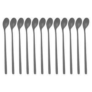 Unique BargainsStainless Steel Long Handle Bar Long Coffee Spoons 12 Pcs - 1 of 3