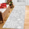 Modern Snowflake Washable Rug Non Slip Low Pile Rug Christmas Decorations Floor Cover Foldable Indoor Carpet for Living Room Bedroom Dining Room - 2 of 4
