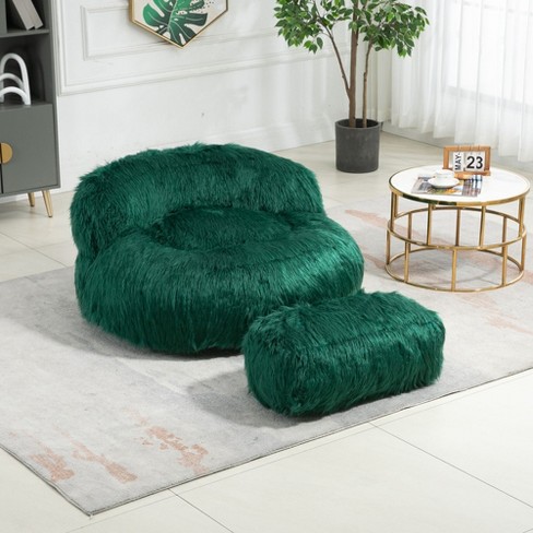 CENGHU Bean Bag Chair, Accent Beanbag Sofa Chair with Ottoman, Soft Faux Fur Bean Bag Chairs for Adults/Kids - image 1 of 4