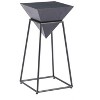 Side Table Black 24.6"H – Modern Square MDF and Steel Frame Table By Zuo Modern - 2 of 4