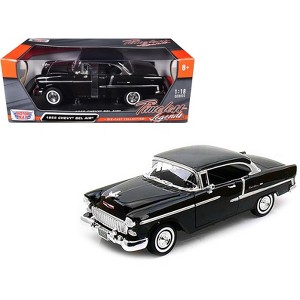 1955 Chevrolet Bel Air Hard Top Black 1/18 Diecast Model Car by