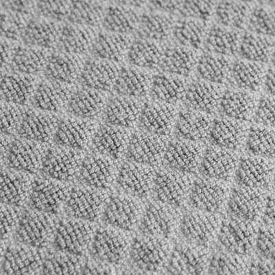 Titanium Gray Cotton Terry Kitchen Towel Set with Rubber Hook