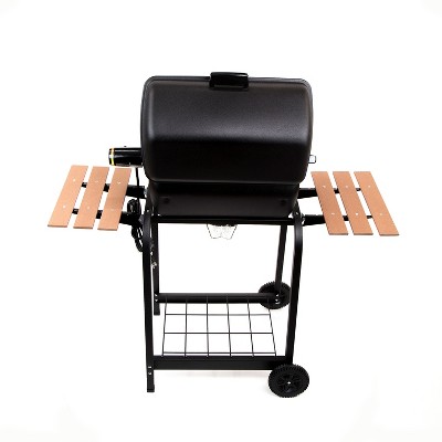 Americana Red Portable Electric Grill with Folding Side Tables
