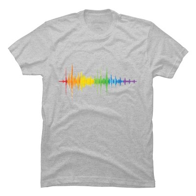 Adult Design By Humans Soundwave Rainbow Pride By Truemilk T-Shirt
