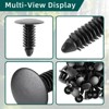 Itopfox 100Pcs Auto Car Bumper Clips Plastic Rivets Fastener Retainer Fender Push Pin Fits for GM, Chrysler, Ford Models - 2 of 4