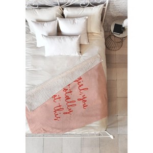socoart Girl you totally got this 60" x 50" Fleece Throw Blanket - Deny Designs - 1 of 2