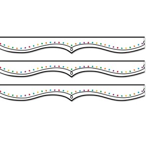 Creative Teaching Press® Color Dotted Swirl EZ Border, Bulletin Board Border, 48 Feet Per Pack, 3 Packs - 1 of 3