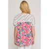 Women's Mixed Print & Lace Blouse - entro - 4 of 4