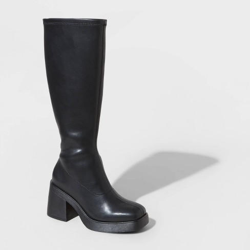 Women's Azzahya Stretch Tall Dress Boots - Wild Fable™ Black 6 : Target