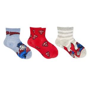 Boys' Warner Bros. Crew Superman Socks - Light Blue Denim - 1 of 3
