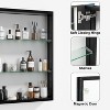 SpassWay 20 x 26 Inch Recessed or Wall Mount Medicine Cabinet Black Bathroom Storage with 3 Cupboards - 4 of 4