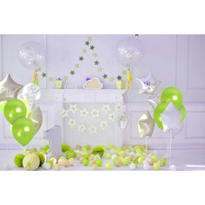 Treasures Gifted Pearlescent Lime Green Balloons - 12 Inch Latex Balloons - 100 Pack - 1 of 1